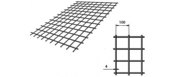 Сетка сварная (дорожная) 100х100х4мм 1,5х2м купить с доставкой в Красной Пахре