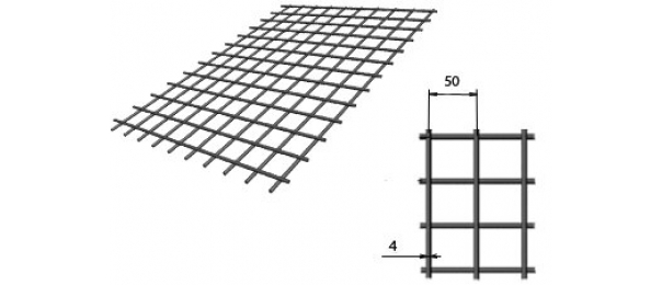 Сетка сварная (дорожная) 50х50х4мм 1х2м купить с доставкой в Красной Пахре